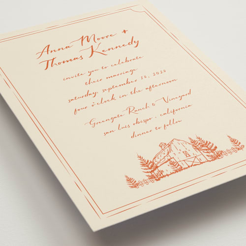 This is a sunset wedding invitations with standard by Sherley Ferreira called southern soul printing on signature in standard