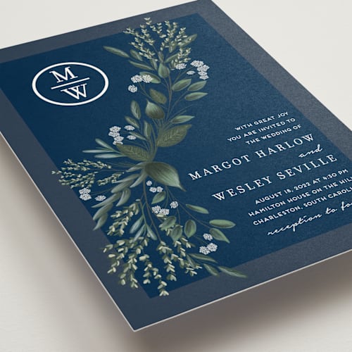 This is a provence wedding invitations with standard by Kaydi Bishop called watermark printing on signature in standard