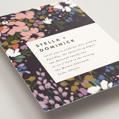 This is a onyx wedding invitations with standard by Angela Marzuki called spring dream printing on signature in standard
