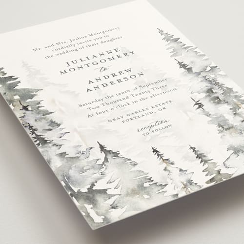 This is a stone wedding invitations with standard by Petra Kern called grand escape printing on signature in standard
