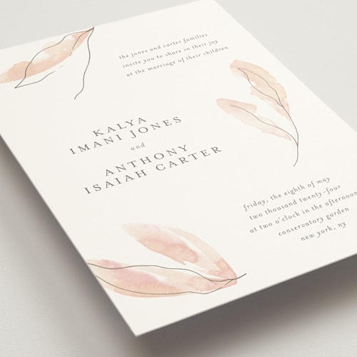 This is a autumn kiss wedding invitations with standard by Design Lotus called autumn euphoria printing on signature in standard
