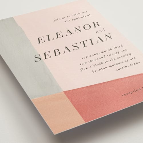 This is a rose wedding invitations with standard by Creative Parasol called eleanor printing on signature in standard