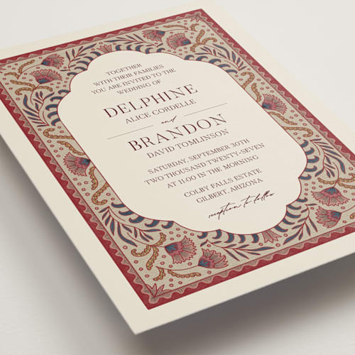 This is a merlot wedding invitations with standard by Jen Owens called century printing on signature in standard