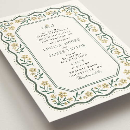 This is a sunflower wedding invitations with standard by Alethea and Ruth called sweet vintage printing on signature in standard