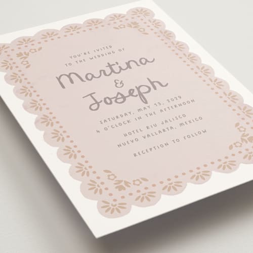 This is a papyrus wedding invitations with standard by Itsy Belle Studio called vienes printing on signature in standard