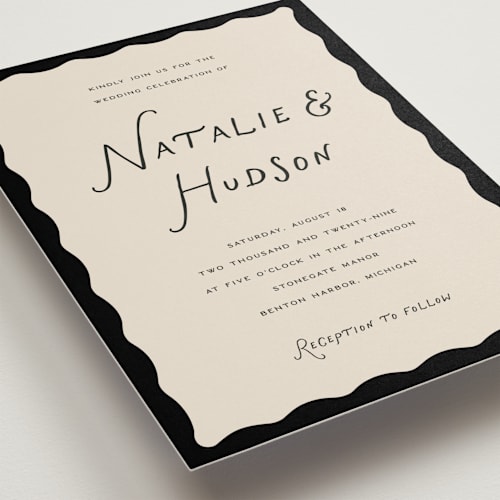 This is a shadow wedding invitations with standard by Pixel and Hank called lovers printing on signature in standard