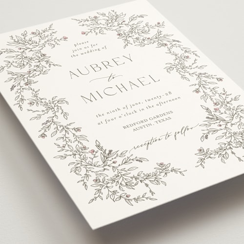 This is a ravello wedding invitations with standard by Anne Ciotola called cottonwood printing on signature in standard