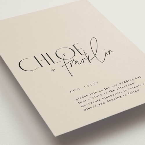 This is a natural wedding invitations with standard by Kelly Schmidt called layered printing on signature in standard