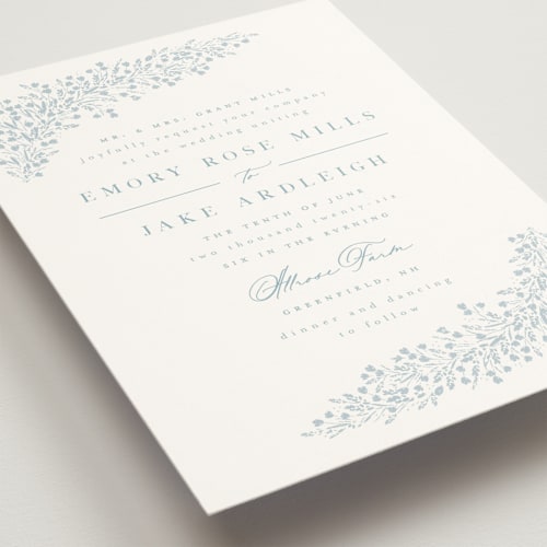 This is a ice wedding invitations with standard by Kristie Kern called villa printing on signature in standard
