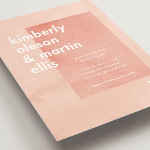 This is a peony wedding invitations with standard by Liz Conley called contemporary printing on signature in standard