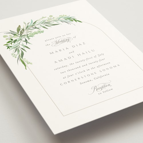 This is a fern wedding invitations with standard by Creo Study called i do printing on signature in standard
