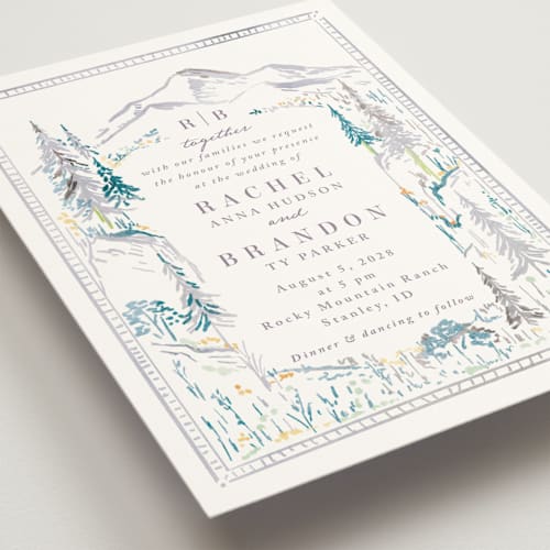 This is a dustry dawn wedding invitations with standard by Petra Kern called plain air printing on signature in standard
