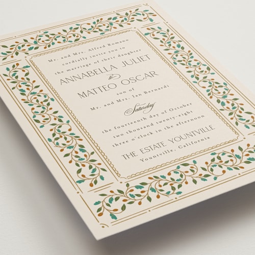 This is a autumn wedding invitations with standard by Ashlee Townsend called juliet printing on signature in standard