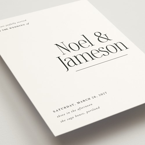 This is a cloud wedding invitations with standard by Ashlee Townsend called modern space printing on signature in standard