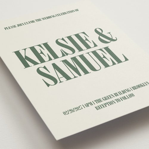 This is a fern wedding invitations with standard by Kelly Watkins called flynn printing on signature in standard