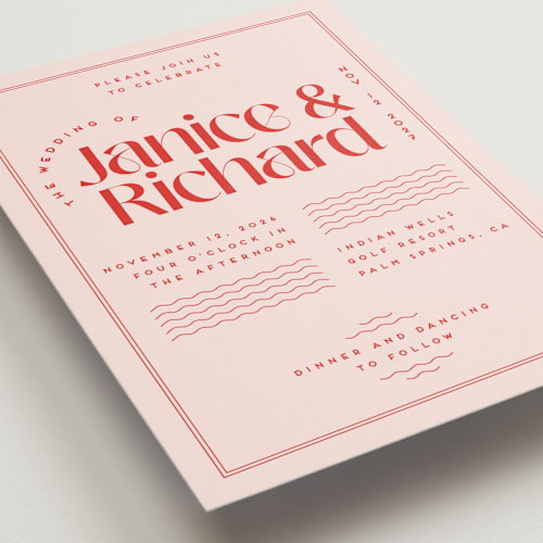 This is a strawberry wedding invitations with standard by Claudia Orengo called news! printing on signature in standard