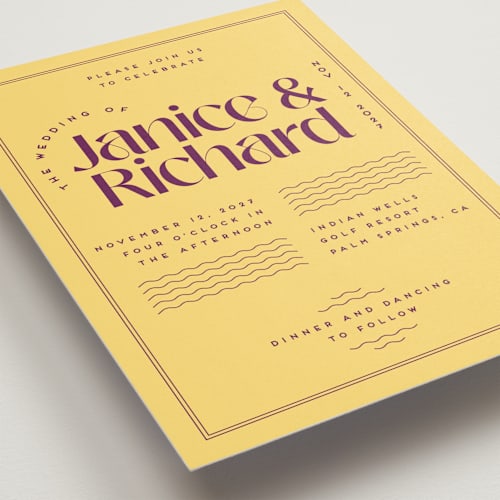 This is a fig wedding invitations with standard by Claudia Orengo called news! printing on signature in standard