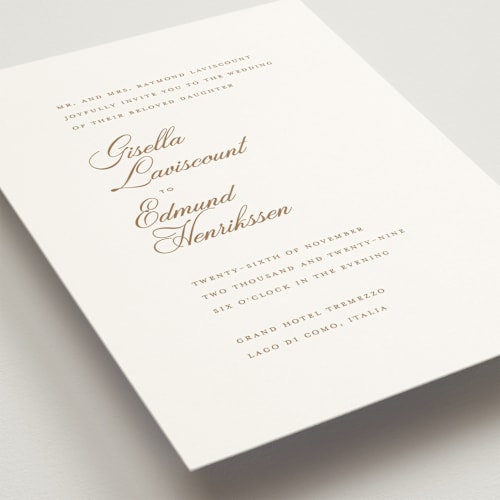 This is a dijon wedding invitations with standard by chocomocacino called gregada printing on signature in standard