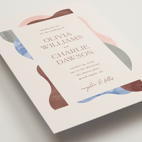 This is a coastal wedding invitations with standard by Pixel and Hank called deconstruct printing on signature in standard