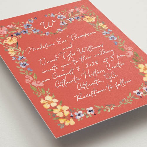 This is a aperol wedding invitations with standard by Petra Kern called meadow whisper printing on signature in standard