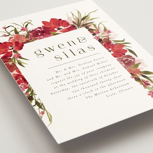 This is a sienna wedding invitations with standard by Angela Marzuki called wispy printing on signature in standard