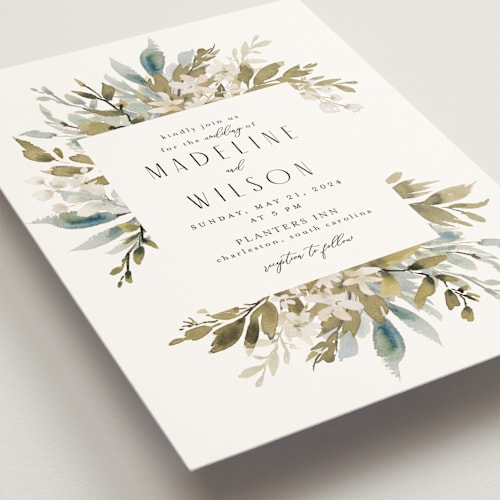 This is a frost wedding invitations with standard by Chris Griffith called wedding festive printing on signature in standard