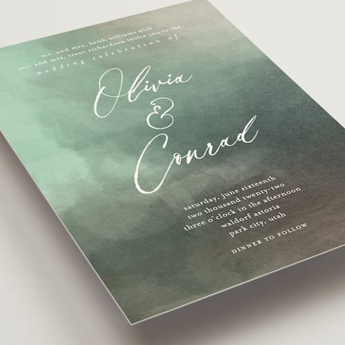 This is a meadow wedding invitations with standard by Eric Clegg called meadow printing on signature in standard
