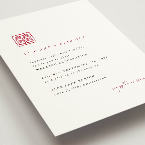 This is a cherry wedding invitations with standard by fatfatin called double xi printing on signature in standard
