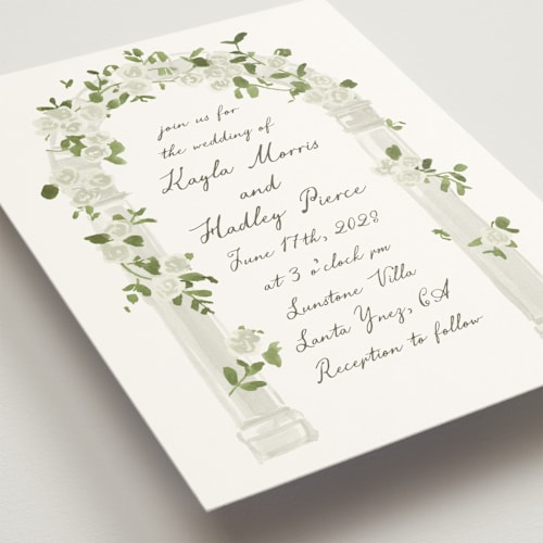This is a chiffon wedding invitations with standard by Everett Paper Goods called villa printing on signature in standard