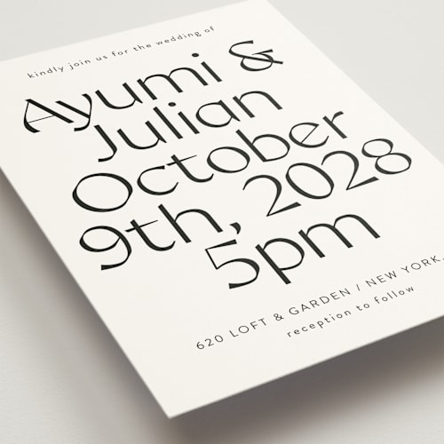 This is a pearl wedding invitations with standard by Melanie Kosuge called ayumi printing on signature in standard