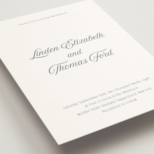 This is a moon wedding invitations with standard by Nicoletta Savod called ritzy printing on signature in standard