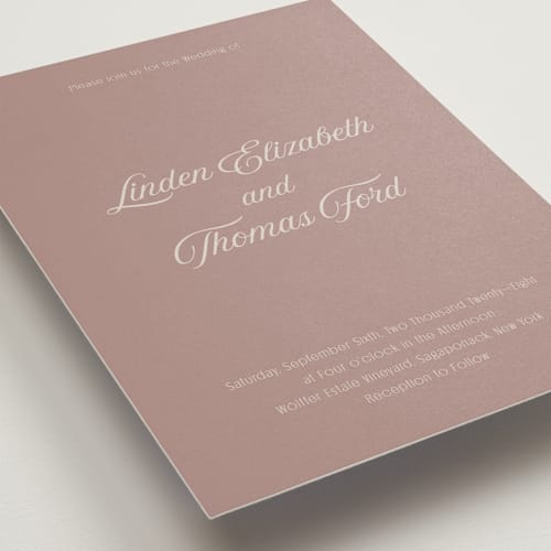 This is a parisian rose wedding invitations with standard by Nicoletta Savod called ritzy printing on signature in standard