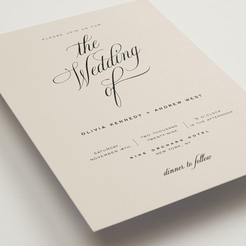This is a mist wedding invitations with standard by Eric Clegg called modern romance printing on signature in standard