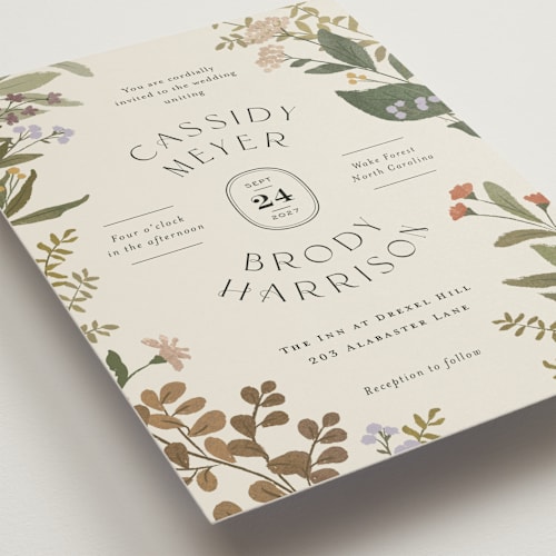 This is a natural wedding invitations with standard by Jennifer Wick called ellsworth printing on signature in standard