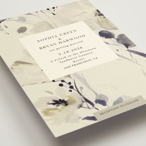 This is a almond wedding invitations with standard by Peony Rose Design called linen and cloth printing on signature in standard
