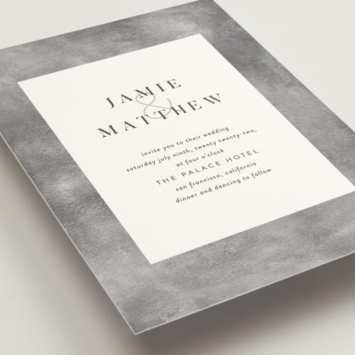 This is a granite wedding invitations with standard by raven erebus called set in stone printing on signature in standard