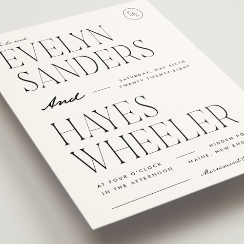 This is a ink wedding invitations with standard by Blustery August called hayes printing on signature in standard