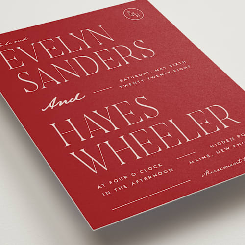 This is a love wedding invitations with standard by Blustery August called hayes printing on signature in standard