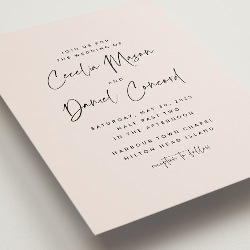 This is a petal wedding invitations with standard by Lea Delaveris called in this together printing on signature in standard