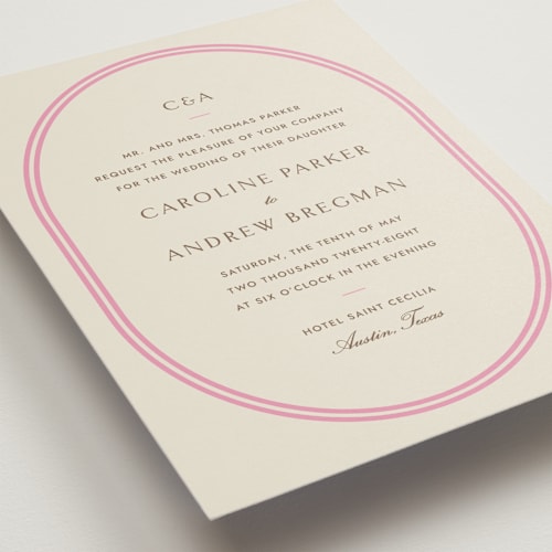 This is a fragola wedding invitations with standard by Megan Davis called bocce printing on signature in standard
