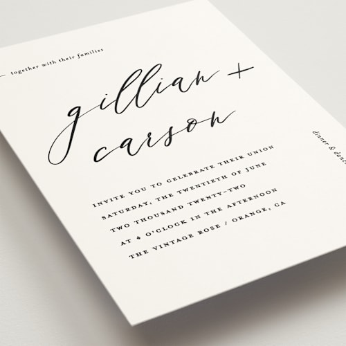 This is a pearl wedding invitations with standard by Chryssi Tsoupanarias called villa printing on signature in standard