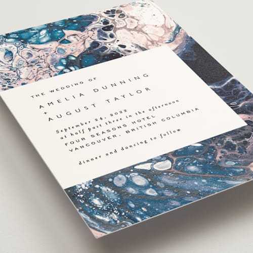 This is a celestial wedding invitations with standard by Alethea and Ruth called swirl printing on signature in standard