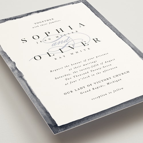 This is a marine wedding invitations with standard by Pixel and Hank called first love printing on signature in standard
