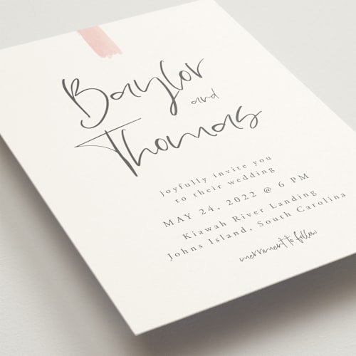 This is a tea rose wedding invitations with standard by Erika Firm called so delightful printing on signature in standard