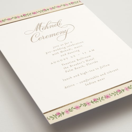 This is a shubh foil stamped wedding invitations with foil pressed by Creo Study called amalgamation - cloned printing on signature in standard