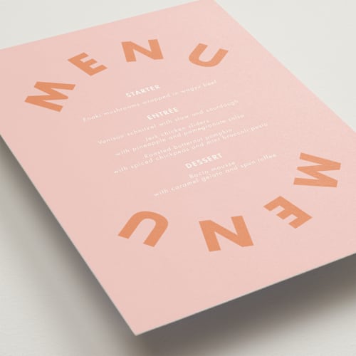This is a candy menu cards with standard by Catherine Culvenor called bubblegum printing on signature in standard