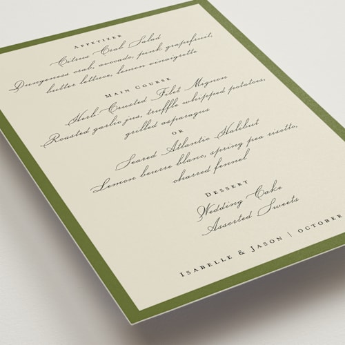 This is a verde menu cards with standard by flvx studio called merivale printing on signature in standard