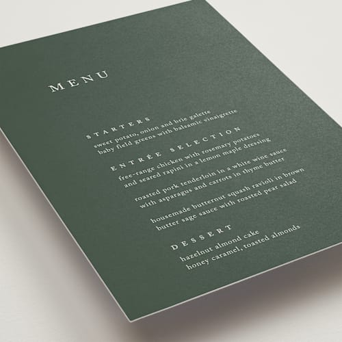 This is a ivy menu cards with standard by Kelly Schmidt called astoria printing on signature in 5x7