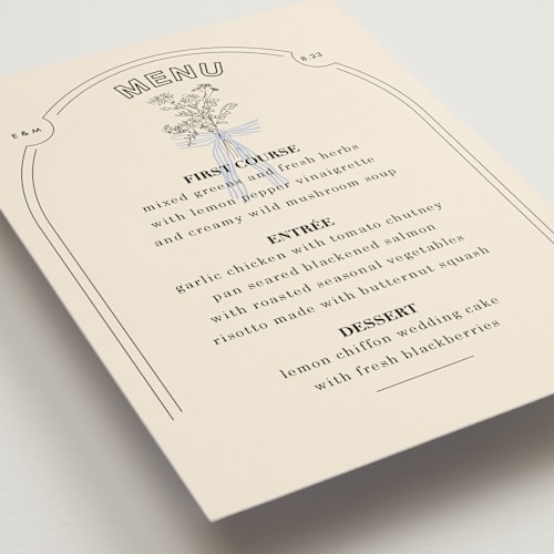 This is a daisy menu cards with standard by Baumbirdy called sealed printing on signature in 5x7