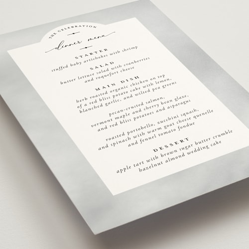 This is a cloud menu cards with standard by Heather Schertzer called panoramic printing on signature in standard